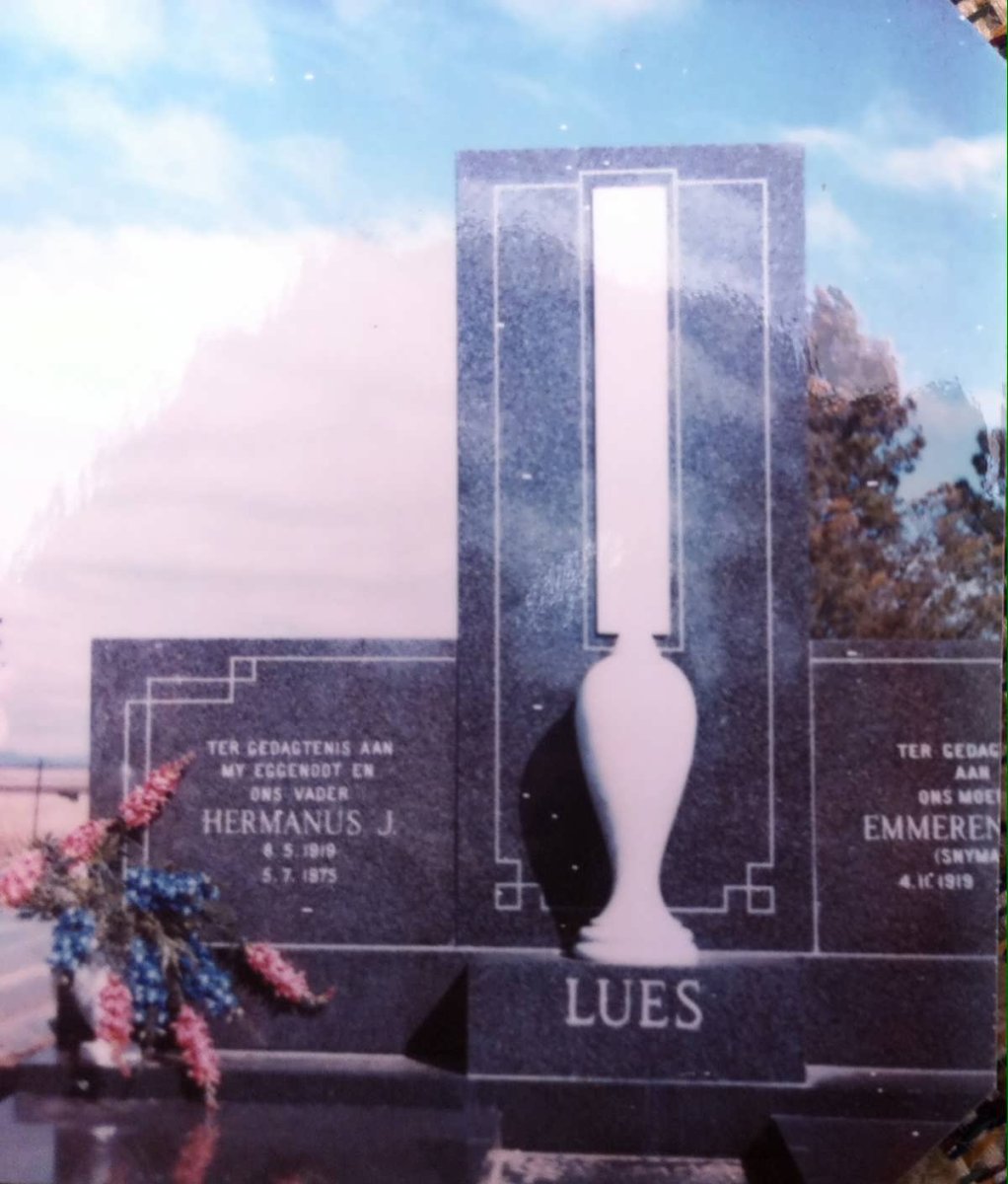 LUES Hermanus J. 1919-1975 &amp; Emmerentia SNYMAN 1919-