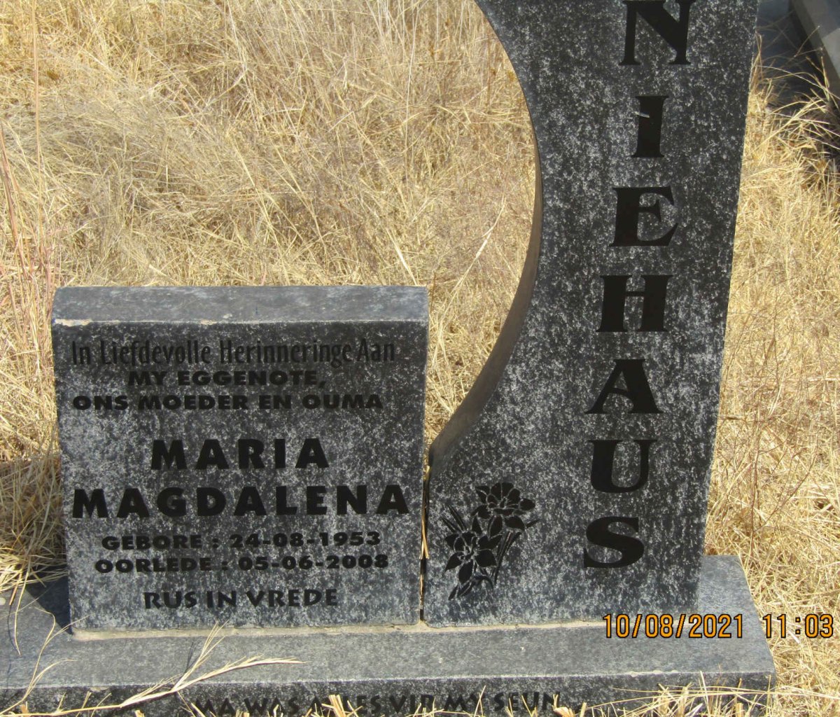 NIEHAUS Maria Magdalena 1953-2008