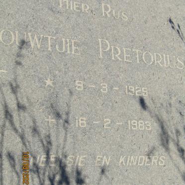 PRETORIUS Louwtjie 1925-1983
