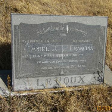 ROUX Daniel J, le 1904-1988 &amp; Francina 1905-
