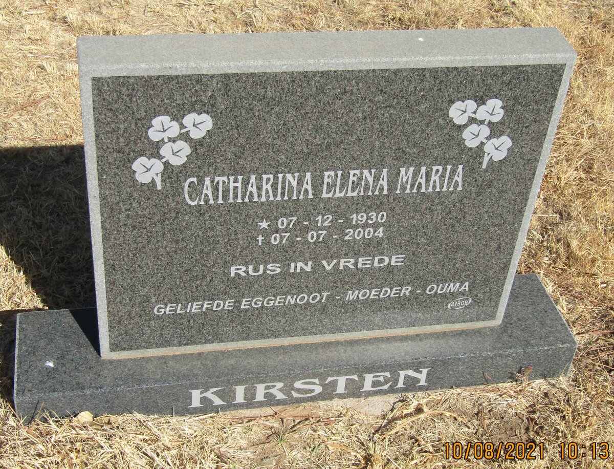 KIRSTEN Catharina Elena Maria 1930-2004