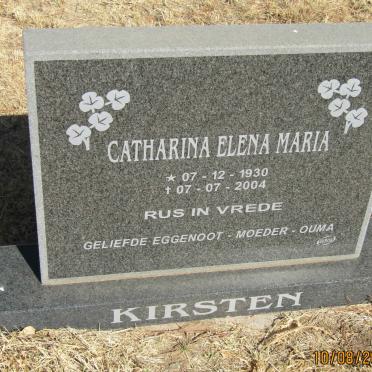 KIRSTEN Catharina Elena Maria 1930-2004