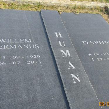 HUMAN Willem Hermanus 1920-2013 &amp; Daphne 1928-2015