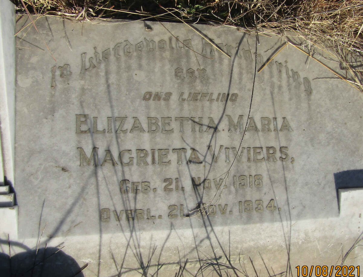 VIVIERS Elizabeth Maria Magrieta 1918-1934