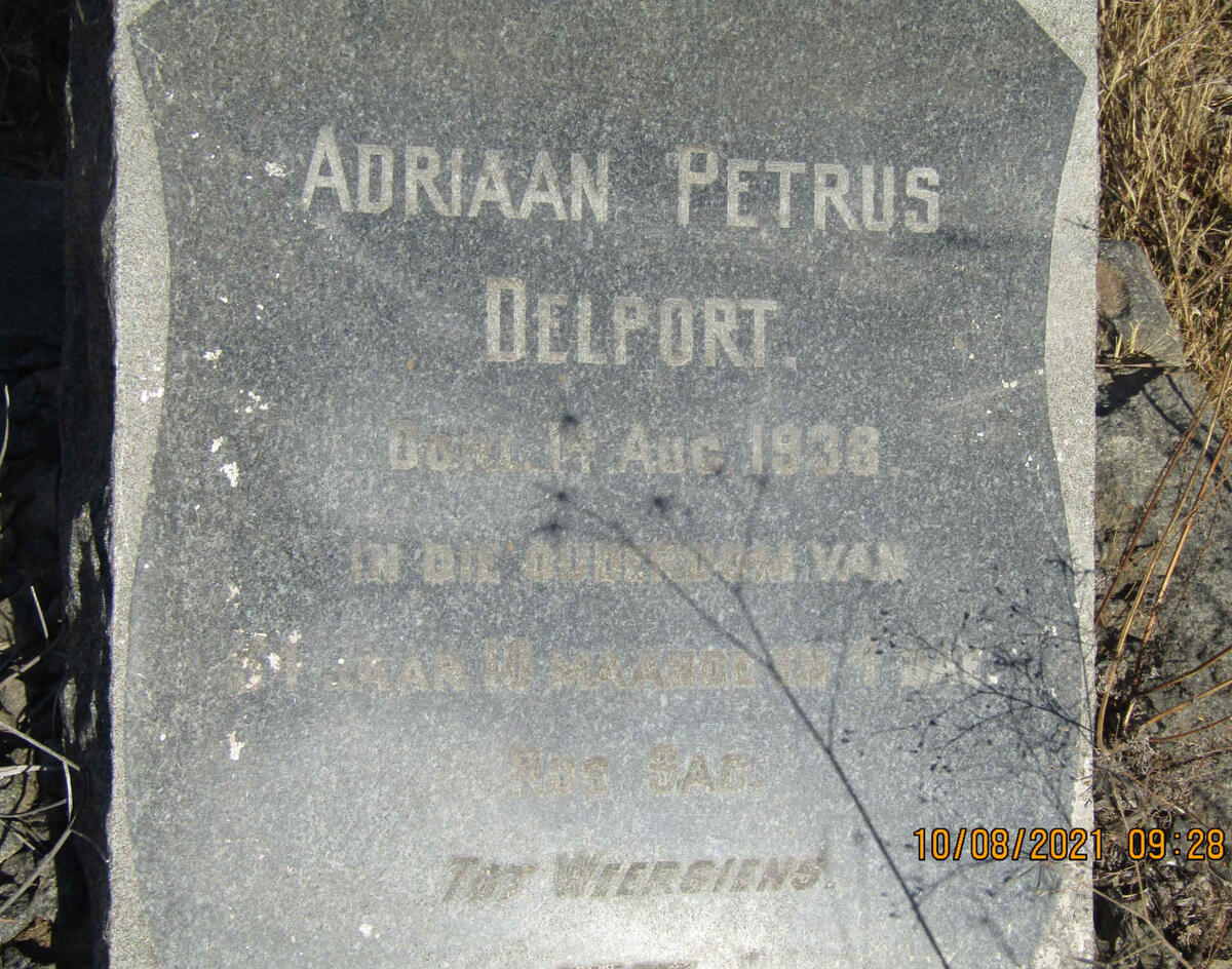 DELPORT Adriaan Petrus  -1938