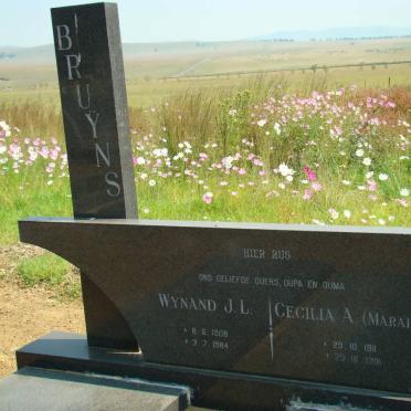 BRUYNS Wynand J.L. 1908-1984 &amp; Cecilia A. MARAIS 1911-1991