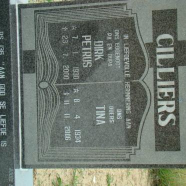 CILLIERS Dirk Petrus 1930-2000 &amp; Tina 1934-2006