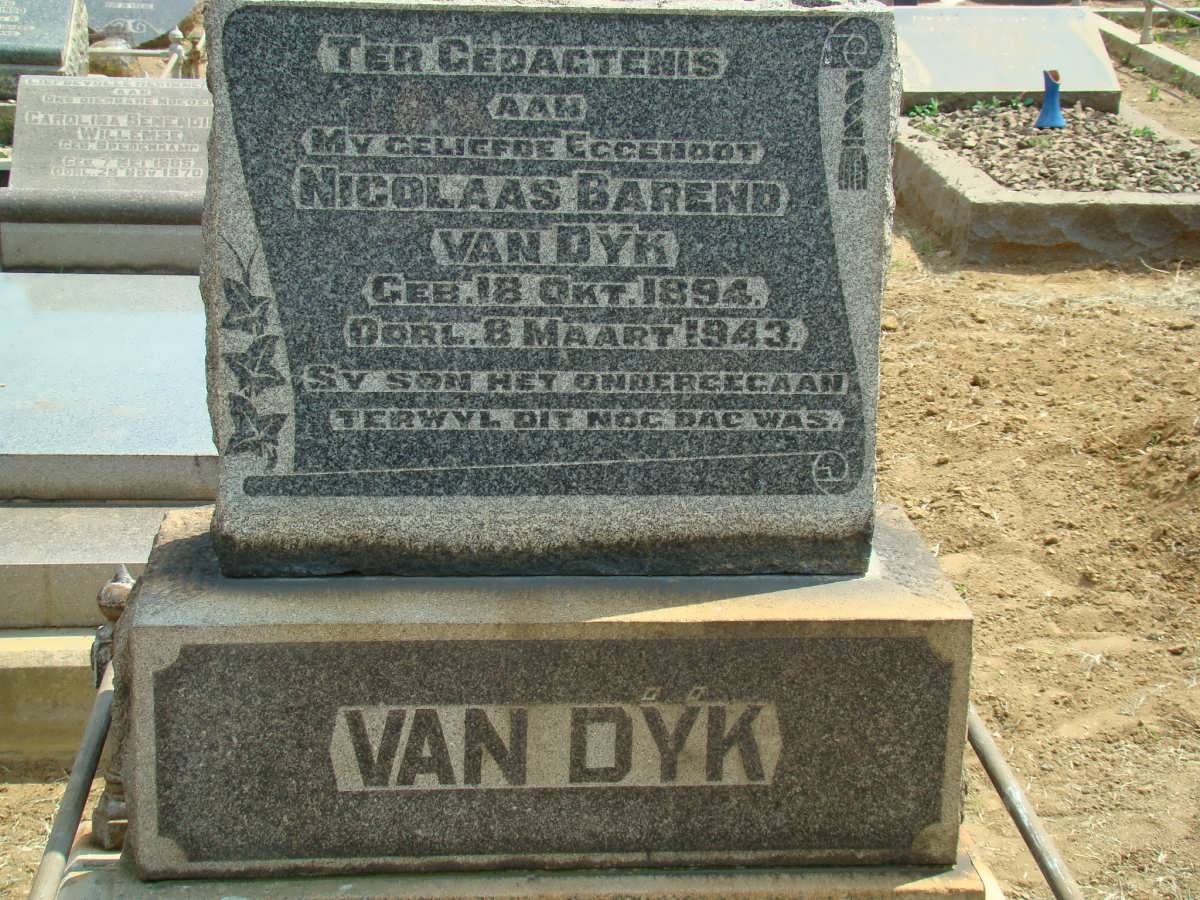 DYK Nicolaas Barend, van 1894-1943