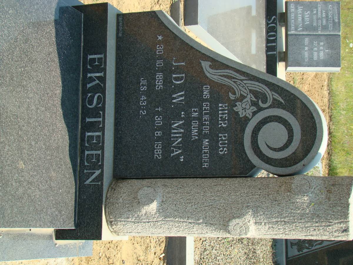 EKSTEEN J.D.W. 1895-1982