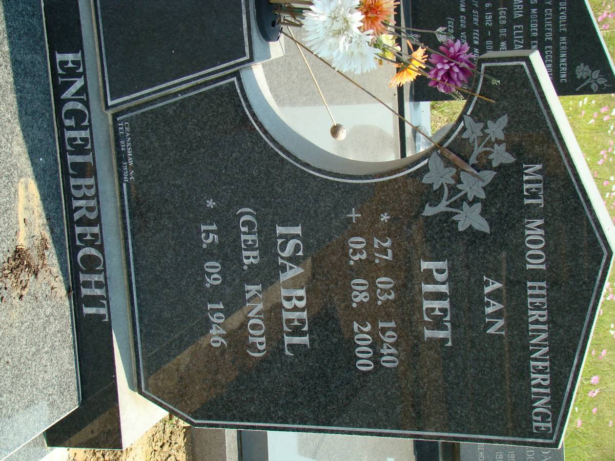 ENGELBRECHT Piet 1940-2000 &amp; Isabel KNOP 1946-