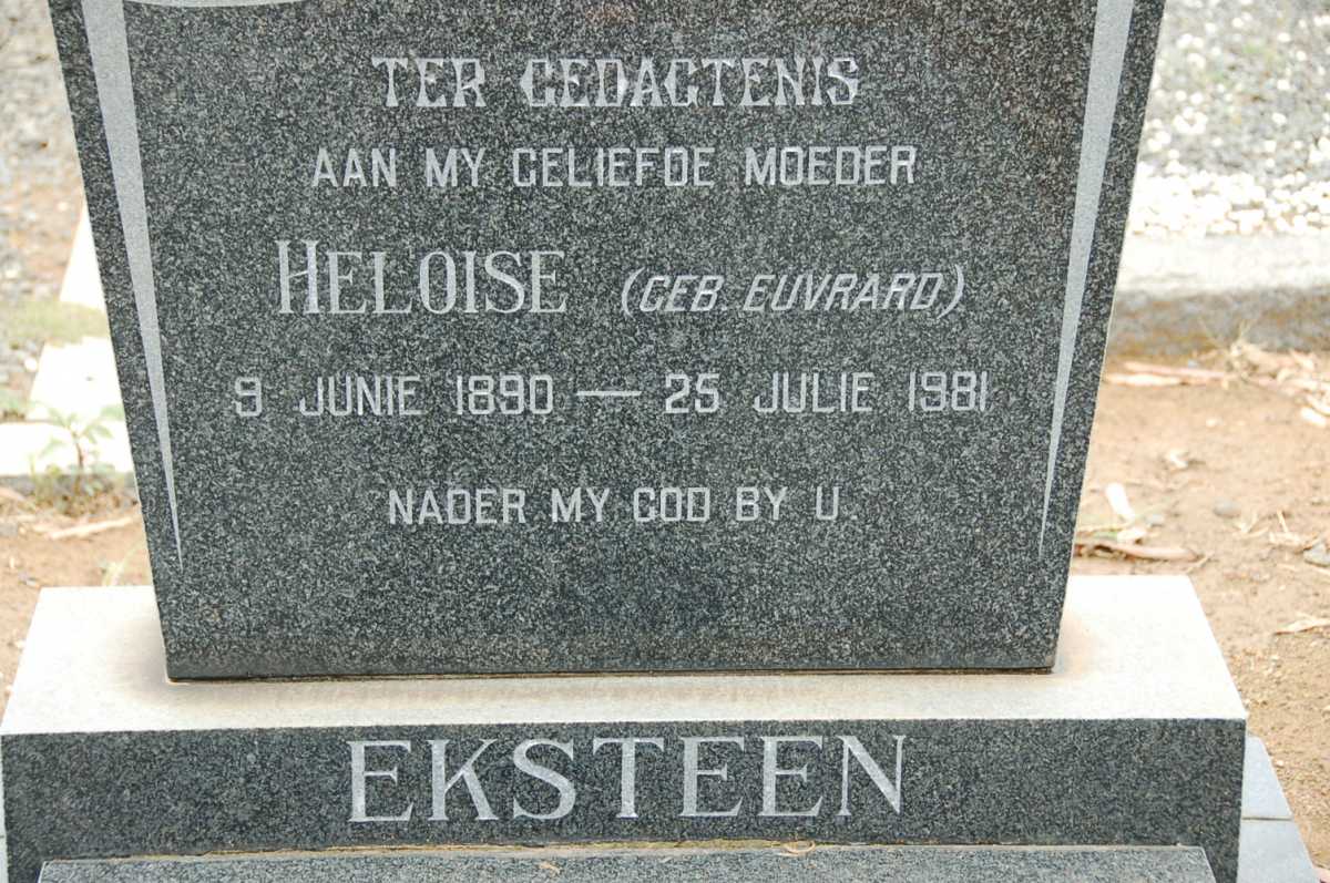 EKSTEEN Heloise nee EUVRARD 1890-1981