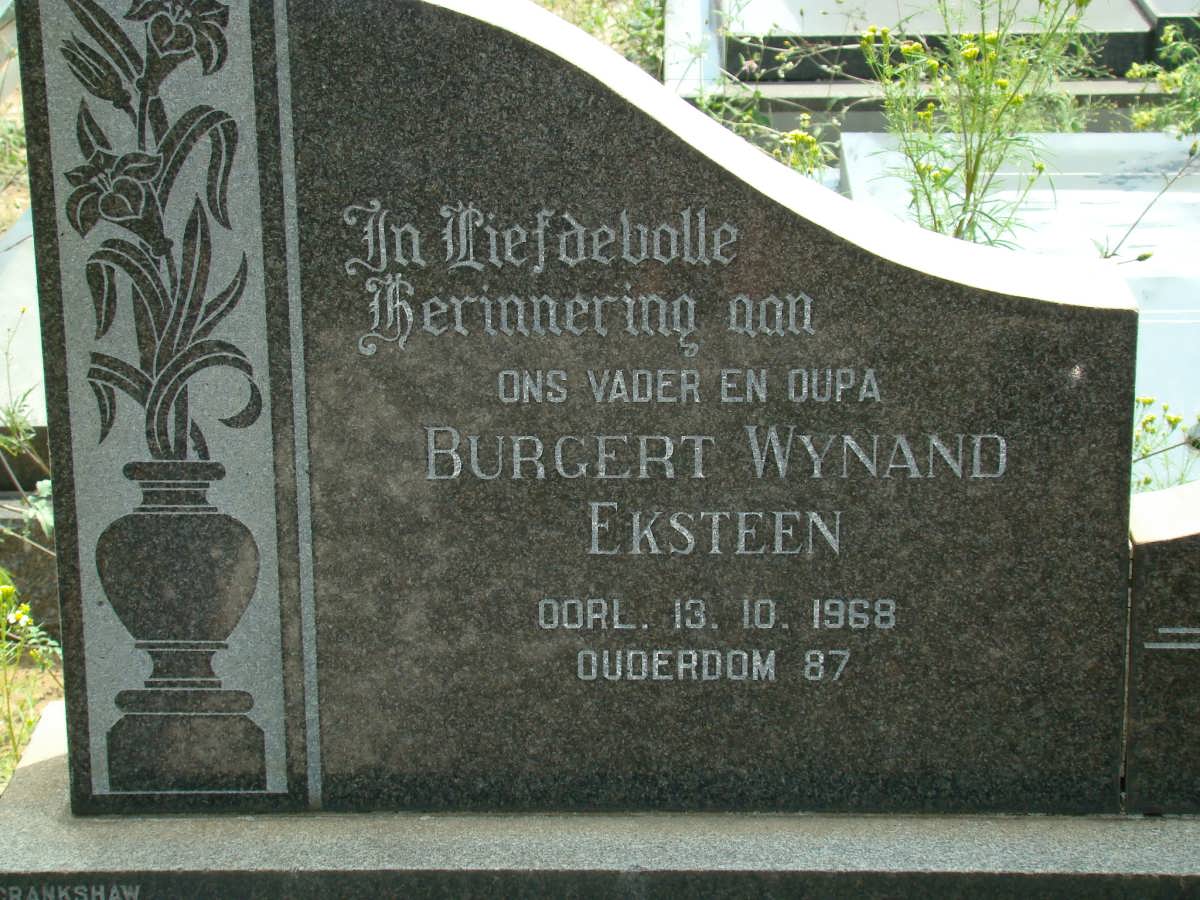 EKSTEEN Burgert Wynand oorl 1968