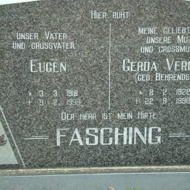 FASCHING Eugen 1918-1999 &amp; Gerda Veronika BEHRENDSEN 1922-1990