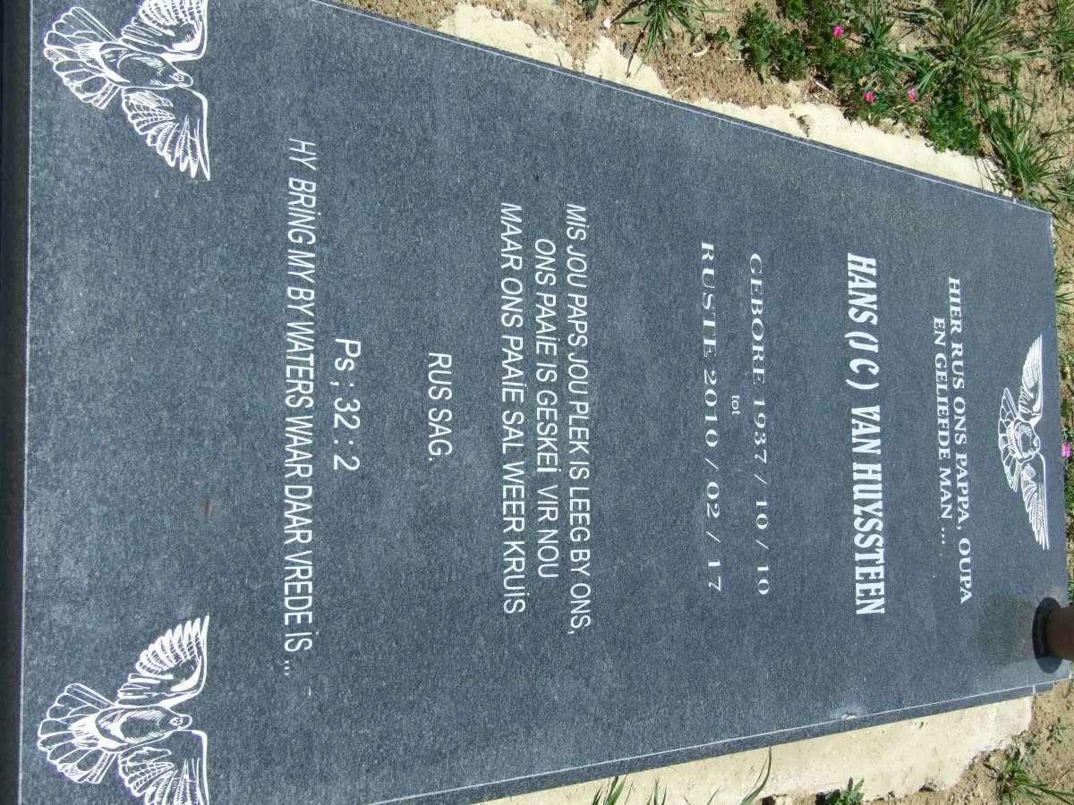 HUYSSTEEN J.C., van 1937-2010