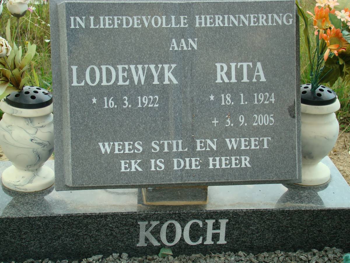 KOCH Lodewyk 1922- &amp; Rita 1924-2005