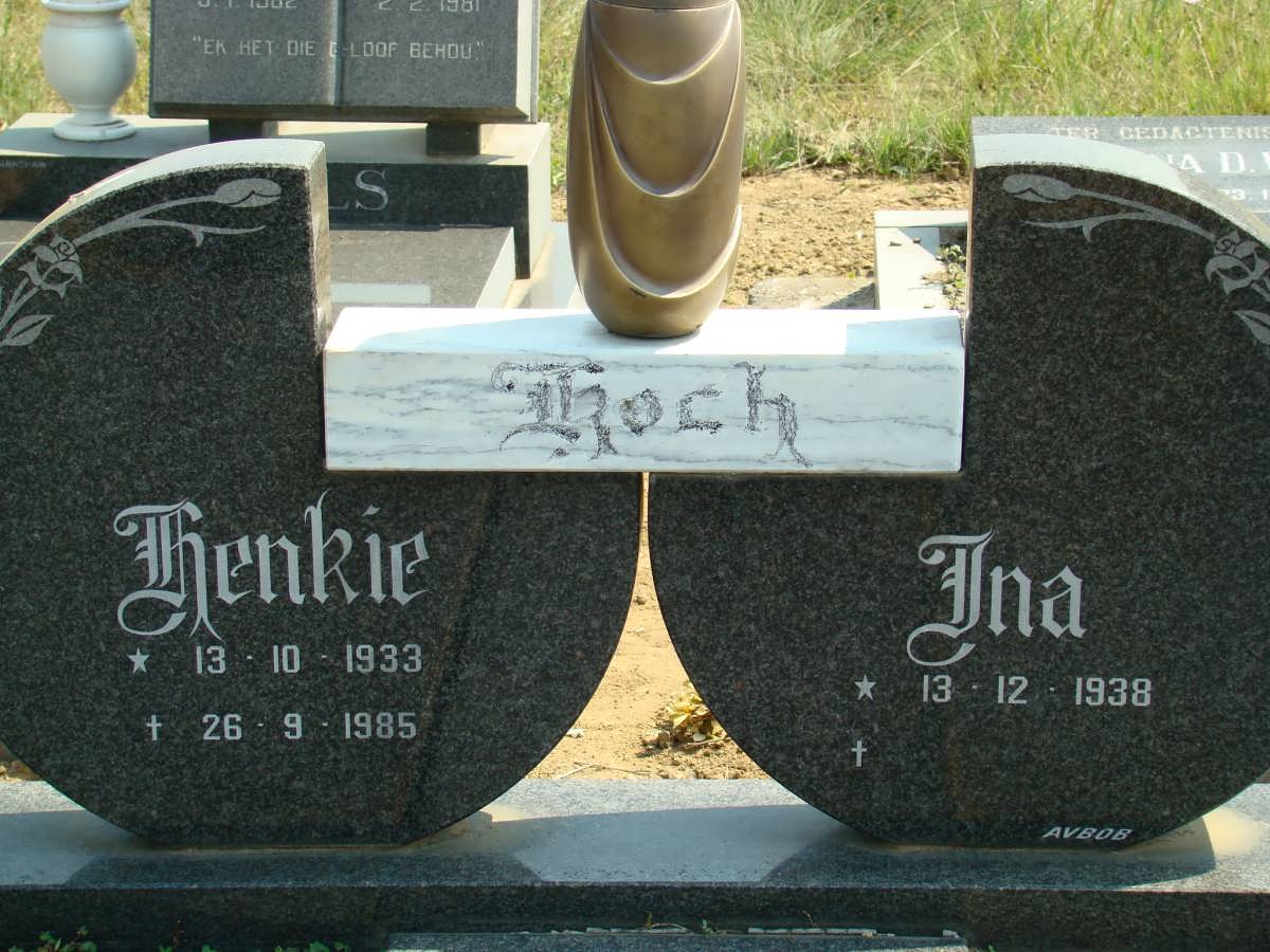 KOCH Henkie 1933-1985 &amp; Ina 1938-