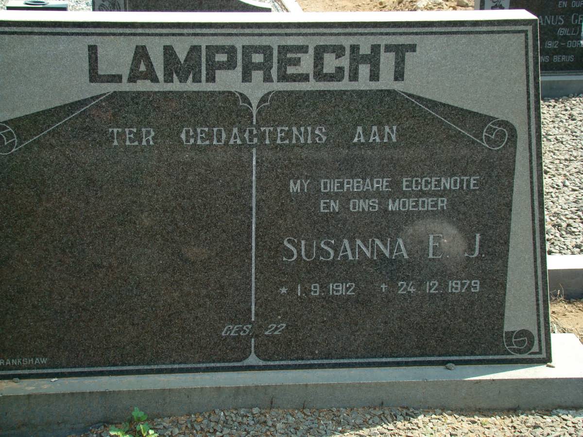LAMPRECHT Susanna E.J. 1912-1979