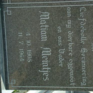 MEINTJES Matiam 1905-1964