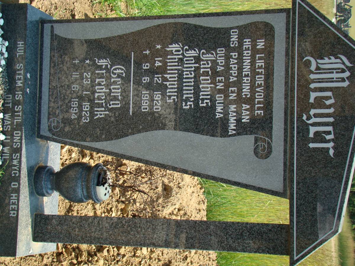 MEYER Jacobus Johannes Philippus 1920-1990 :: MEYER Georg Frederik 1923-1994