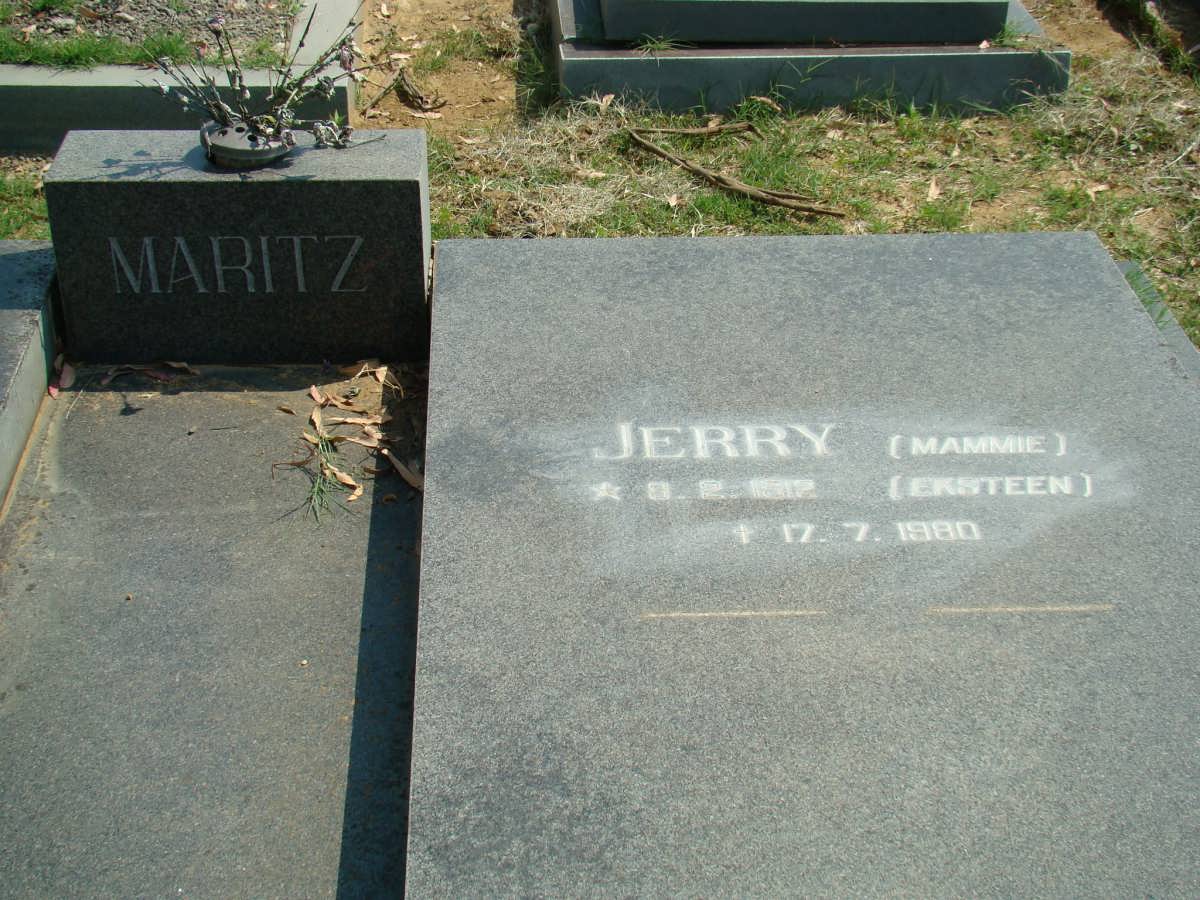 MARITZ Jerry nee EKSTEEN 1912-1980