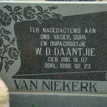 NIEKERK W.D., van 1910-1998