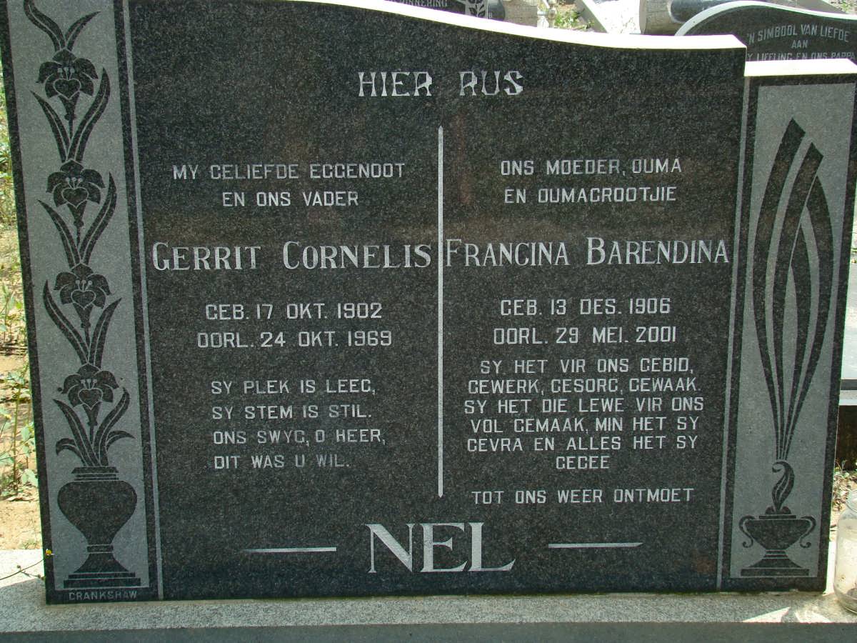 NEL Gerrit Cornelis 1902-1969 &amp; Francina Barendina 1906-2001