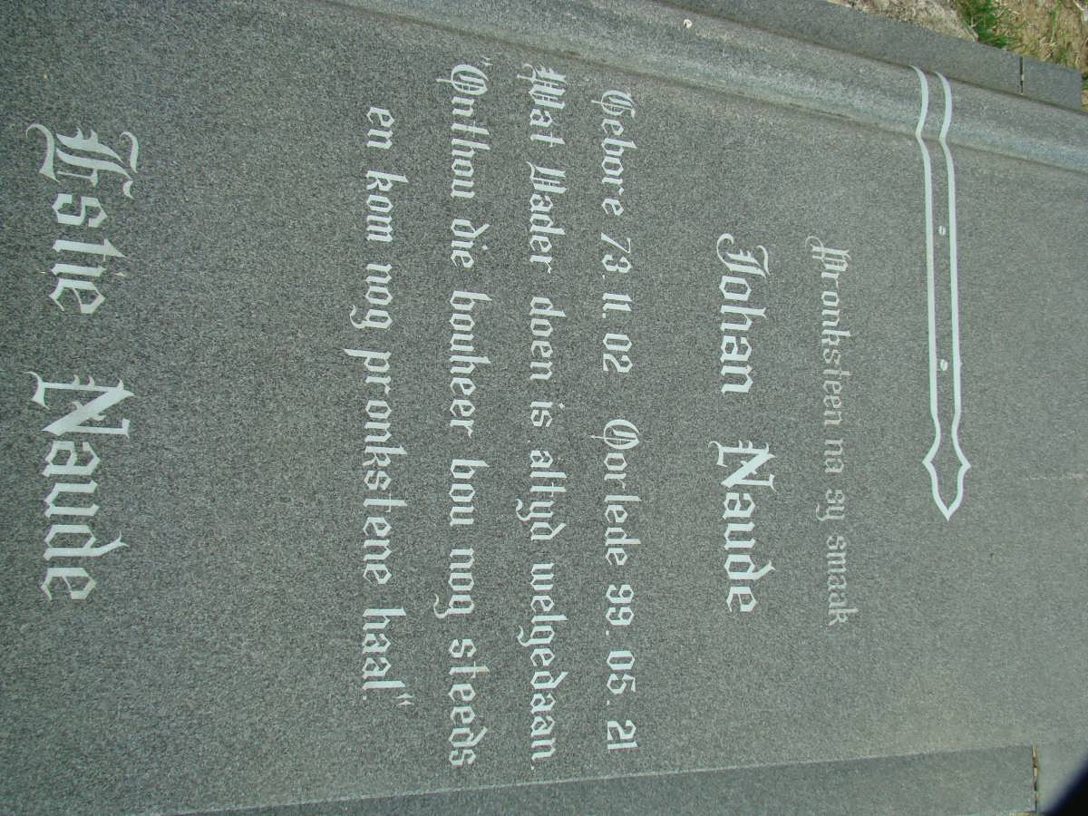 NAUDE Johan 1973-1999 :: NAUDE Estie