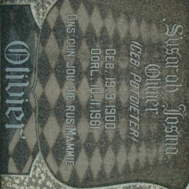 OLIVIER Susarah Josina nee POTGIETER 1900-1961