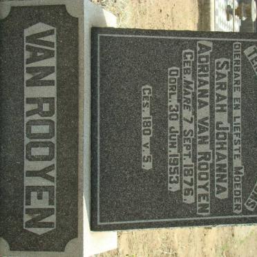 ROOYEN Sarah Johanna Adriana, van 1876-1953