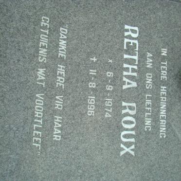 ROUX Retha 1974-1996