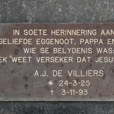 VILLIERS A.J., de 1925-1993