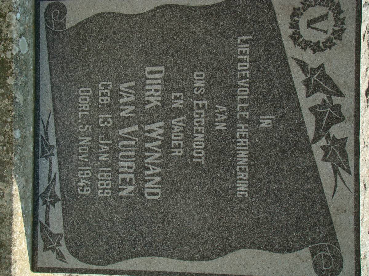 VUUREN Dirk Wynand, van 1889-1949