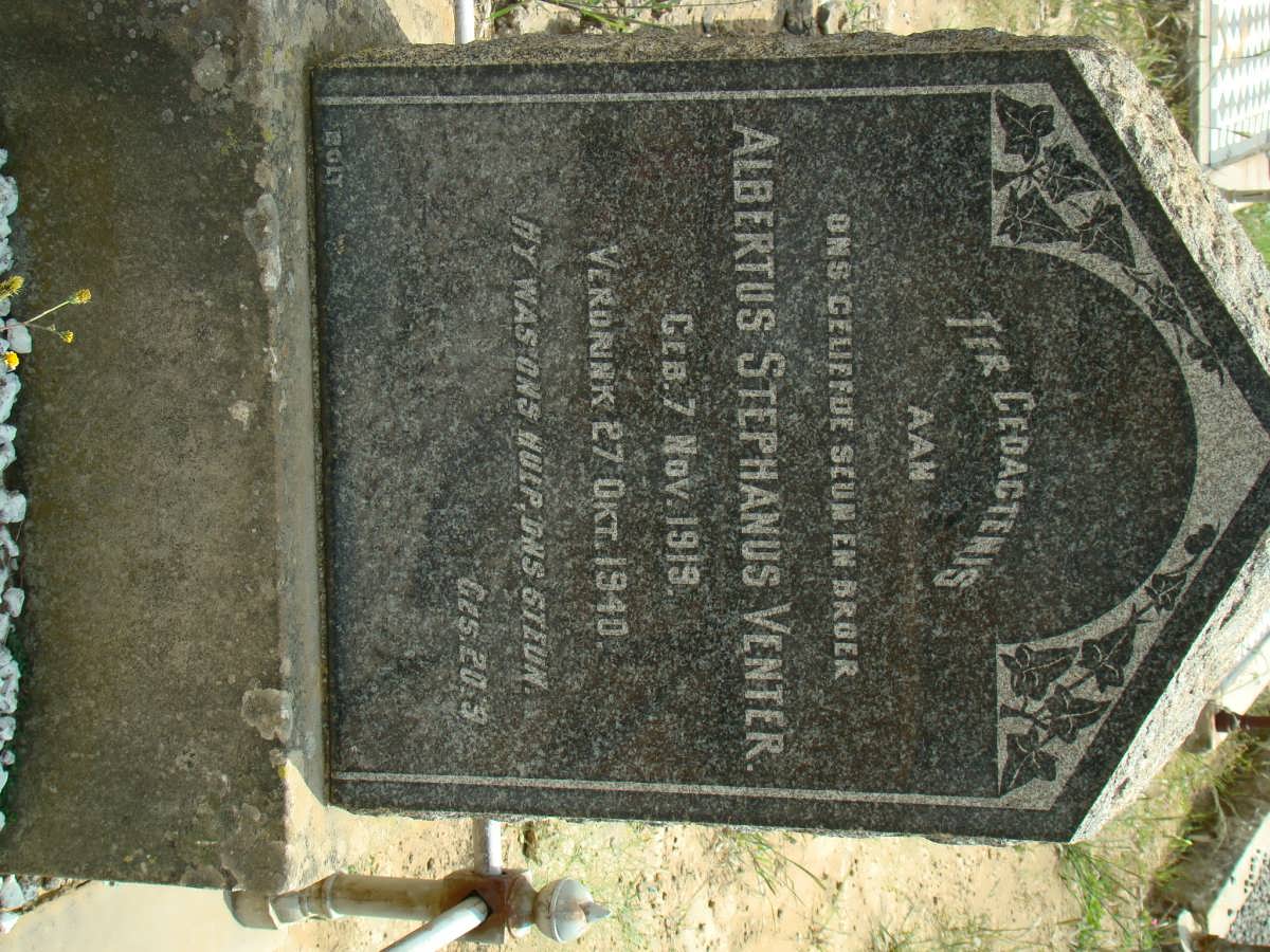 VENTER Albertus Stephanus 1919-1940