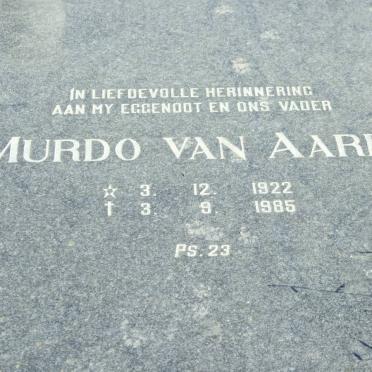 AARDT Murdo, van 1922-1985