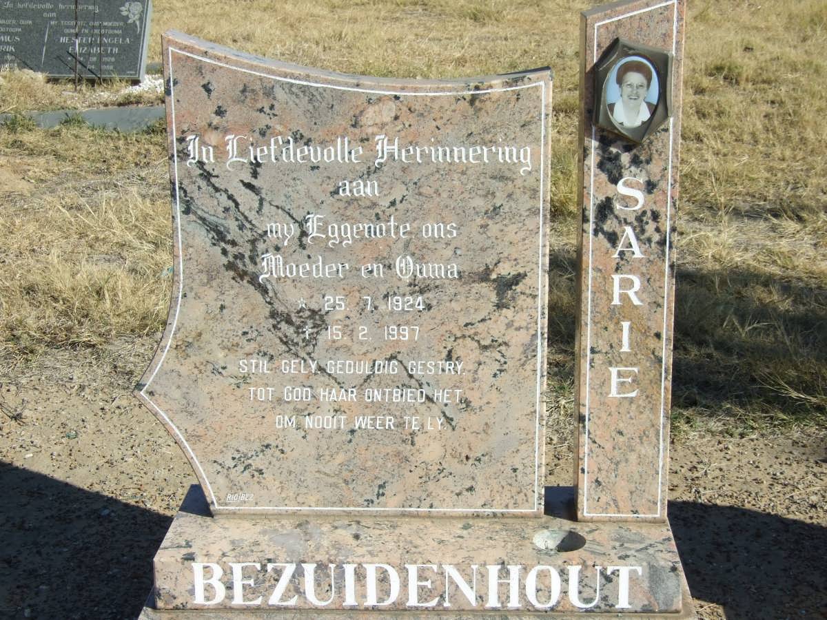 BEZUIDENHOUT Sarie 1924-1997