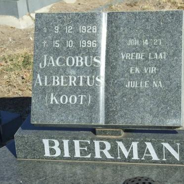 BIERMAN Jacobus Albertus 1928-1996