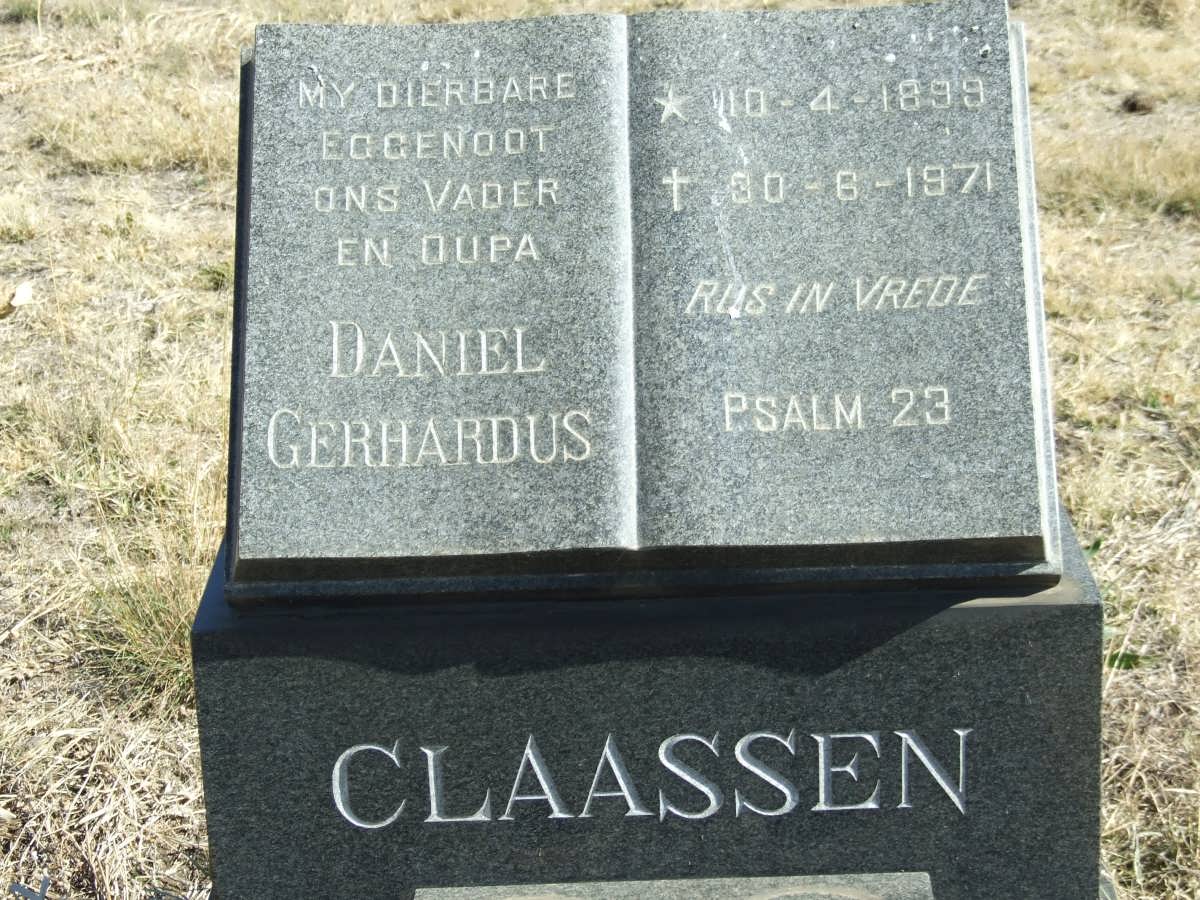 CLAASSEN Daniel Gerhardus 1899-1971