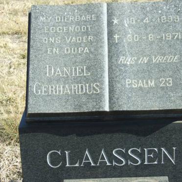 CLAASSEN Daniel Gerhardus 1899-1971