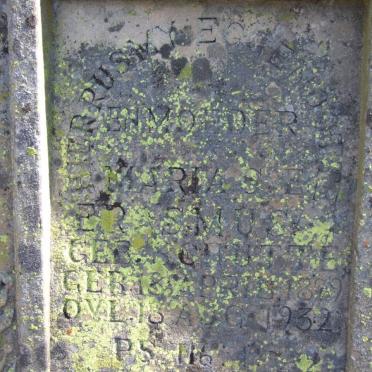 ERASMUS Maria S.E. nee SCHUTTE 1879-1932