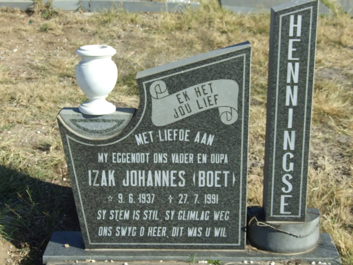 HENNINGSE Izak Johannes 1937-1991
