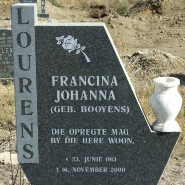 LOURENS Francina Johanna nee BOOYENS 1913-2000