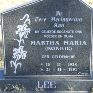 LEE Martha Maria nee GELDENHUIS 1928-1991