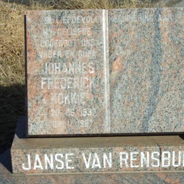 RENSBURG Johannes Frederick, Janse van 1937-1987