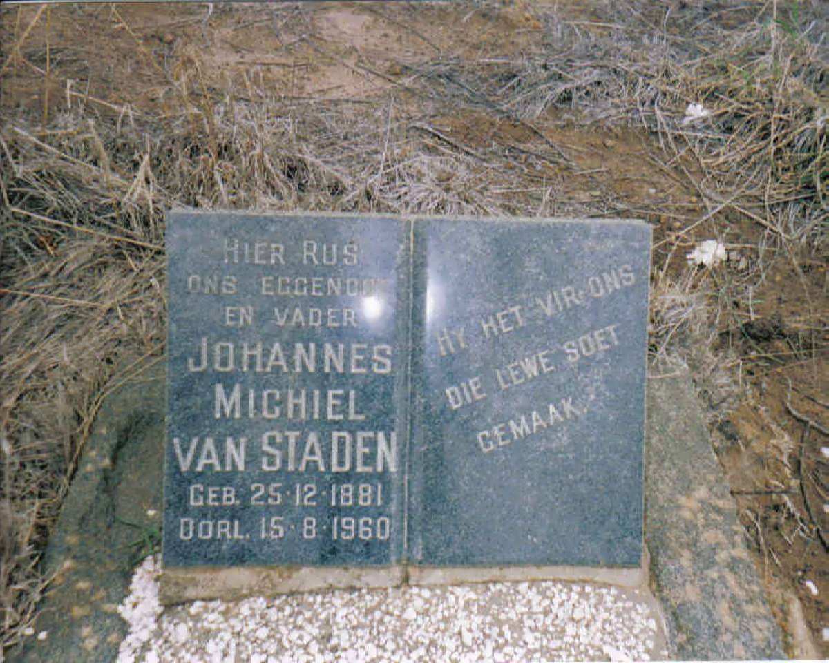 STADEN Johannes Michiel, van 1881-1960