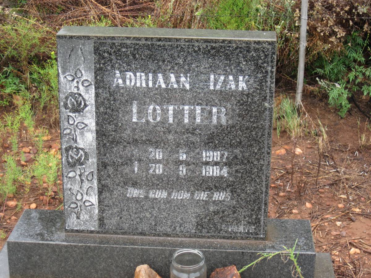 LOTTER Adriaan Izak 1907-1984