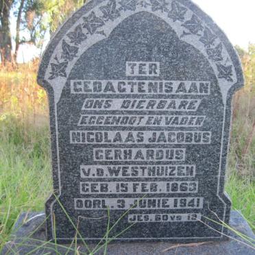WESTHUIZEN Nicolaas Jacobus Gerhardus, v.d. 1863-1941