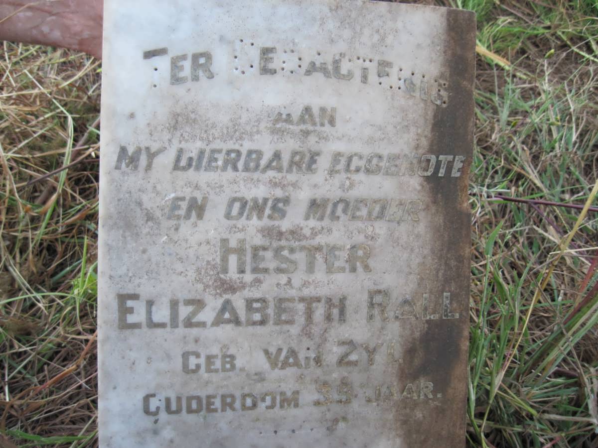 RALL Hester Elizabeth nee VAN ZYL 