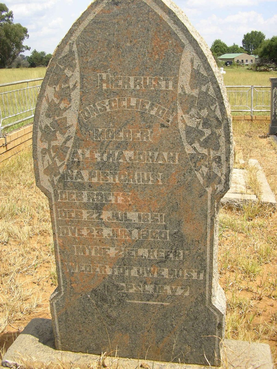 PISTORIUS Aletha Johanna nee ROETS 1851-1900