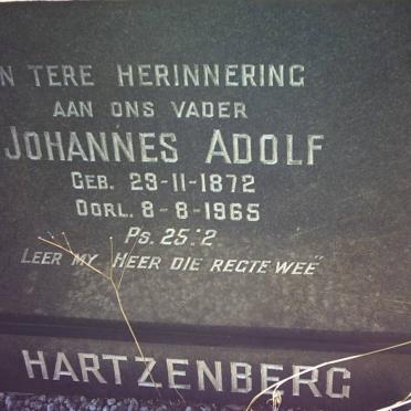 HARTZENBERG Johannes Adolf 1872-1965