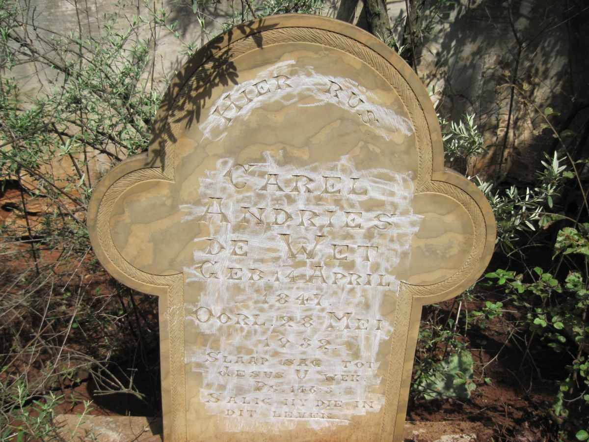 WET Carel Andries, de 1847-1932